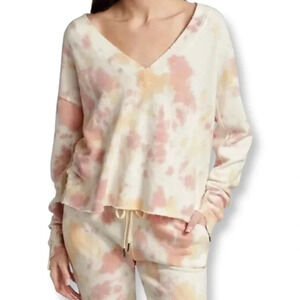 n:Philanthropy Large Aries Tie Dye Cropped Sweatshirt Mauve Moon